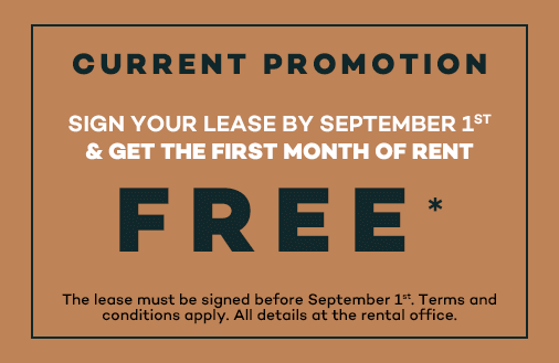 Promo : get the first month of rent free